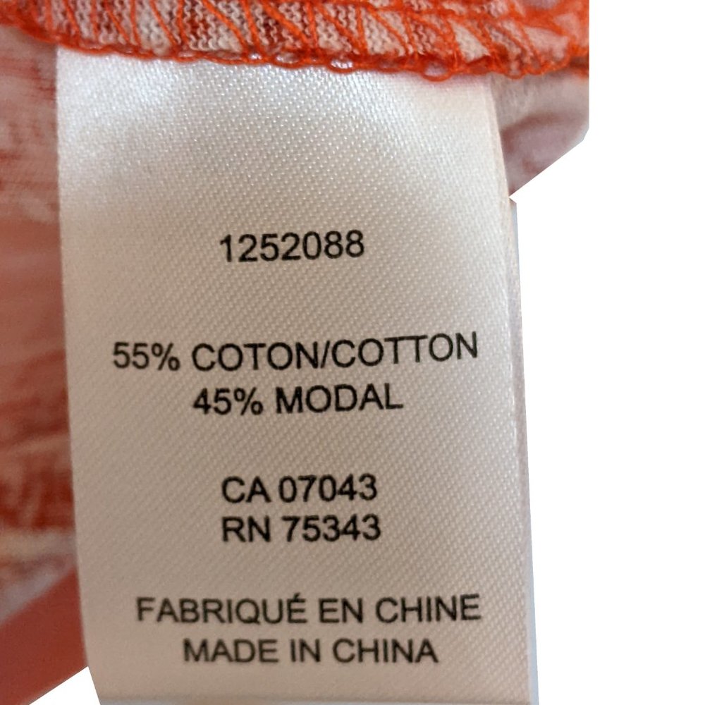 C&C California Reddish Orange Boho Floral & Paisley Print Knit Soft Top SZ S NWT - Picture 8 of 10